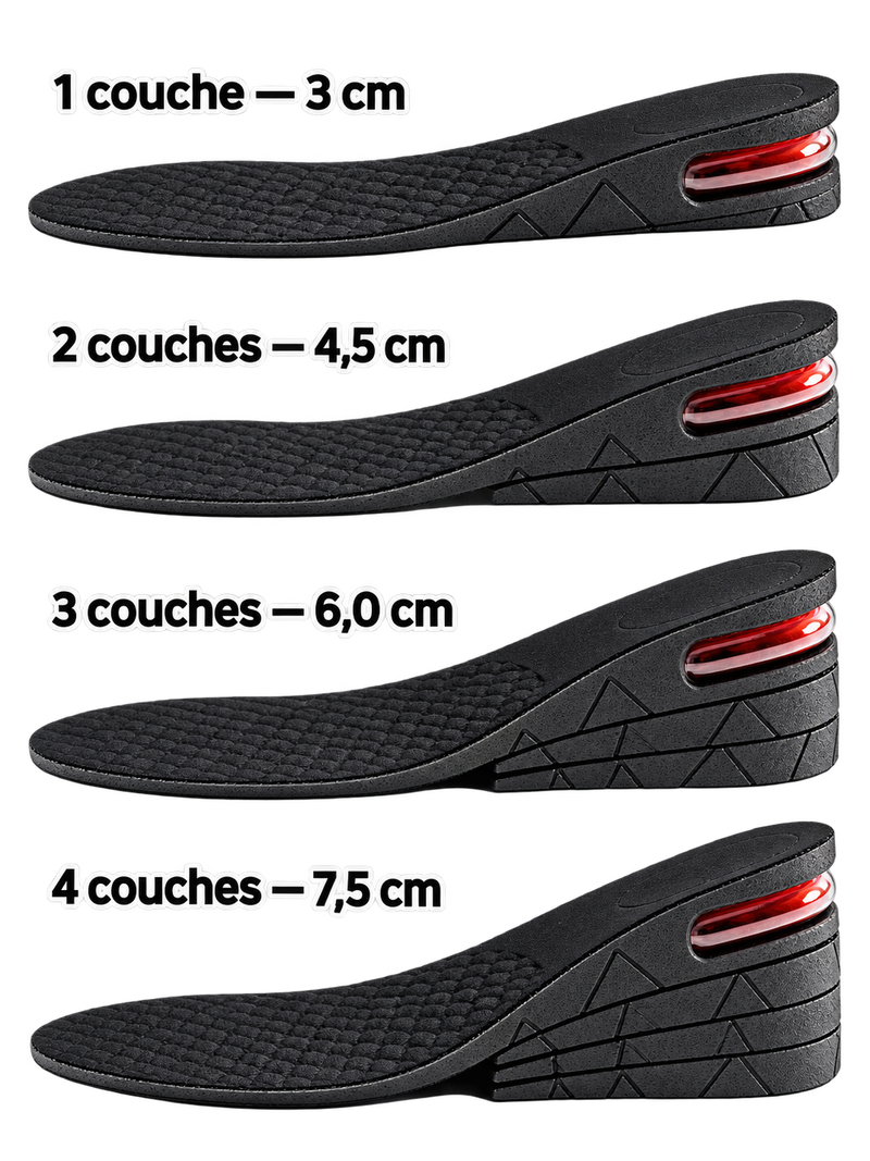 Mollo Lift réglable en 4 hauteurs : 3 cm, 4,5 cm, 6 cm et 7,5 cm