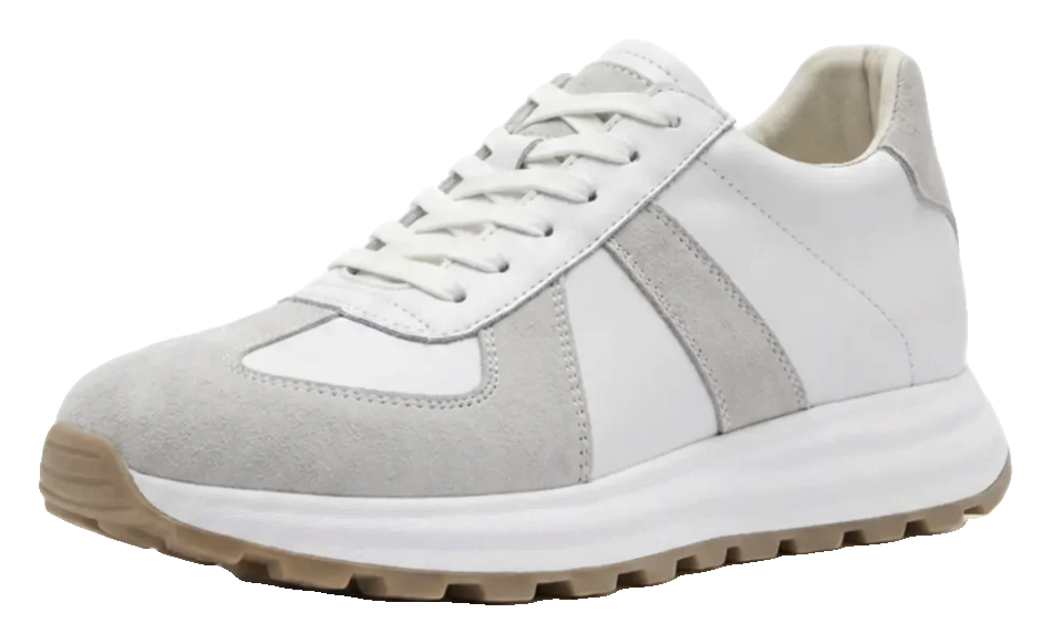 Mollo Riviera – sneaker cuir et daim rehaussante